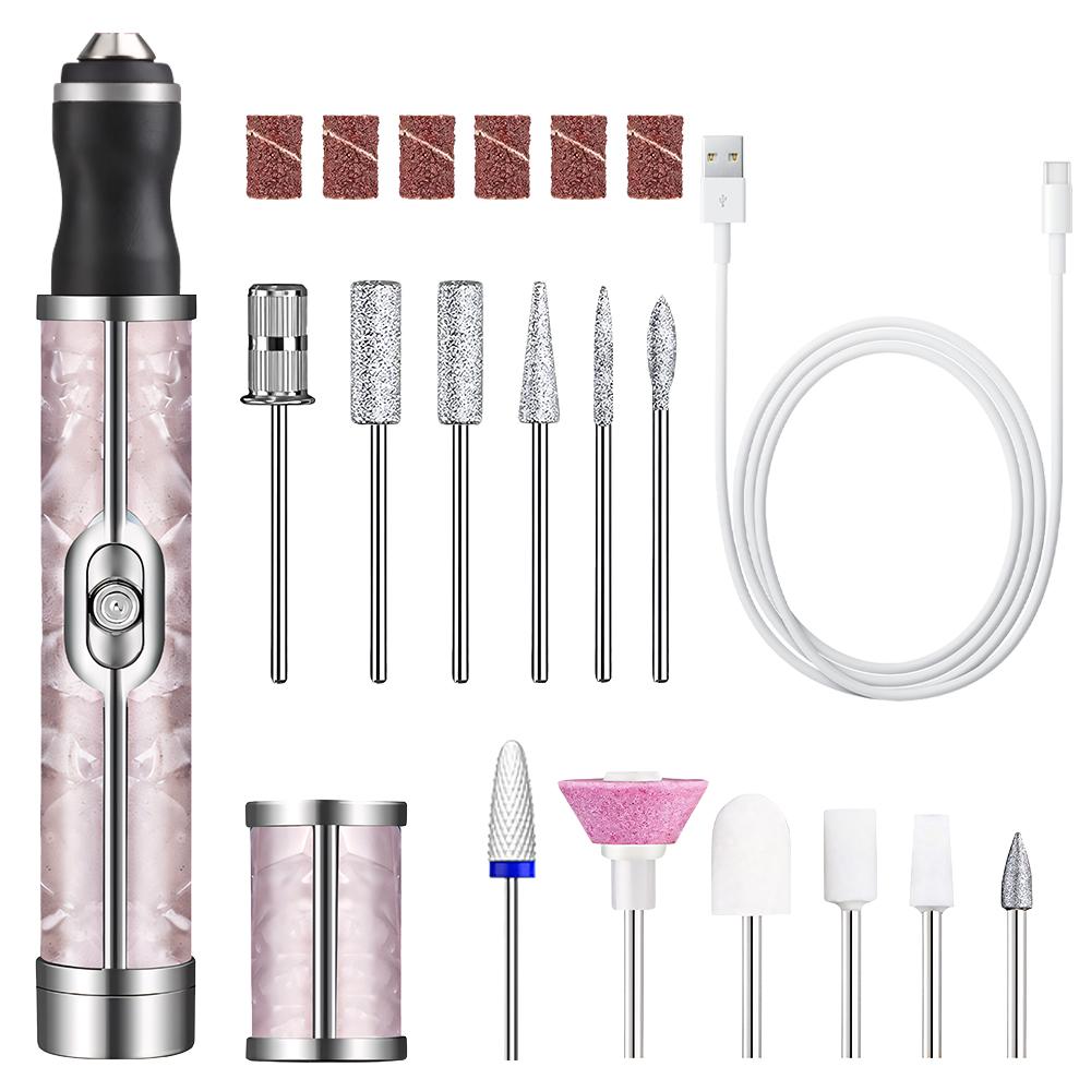 

Electric Nail Drill Professional, Rechargeable Nail Drill Grinding Machine for Acrylic Gel Nails Removing Manicure Pedicure Tool