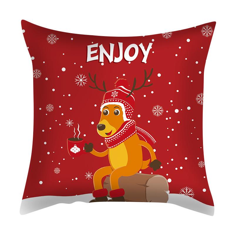 

Рождественские красные наволочки со снеговиком, популярные скандинавские трансграничные подушки и подушки для гостиных и спален 40x40cm