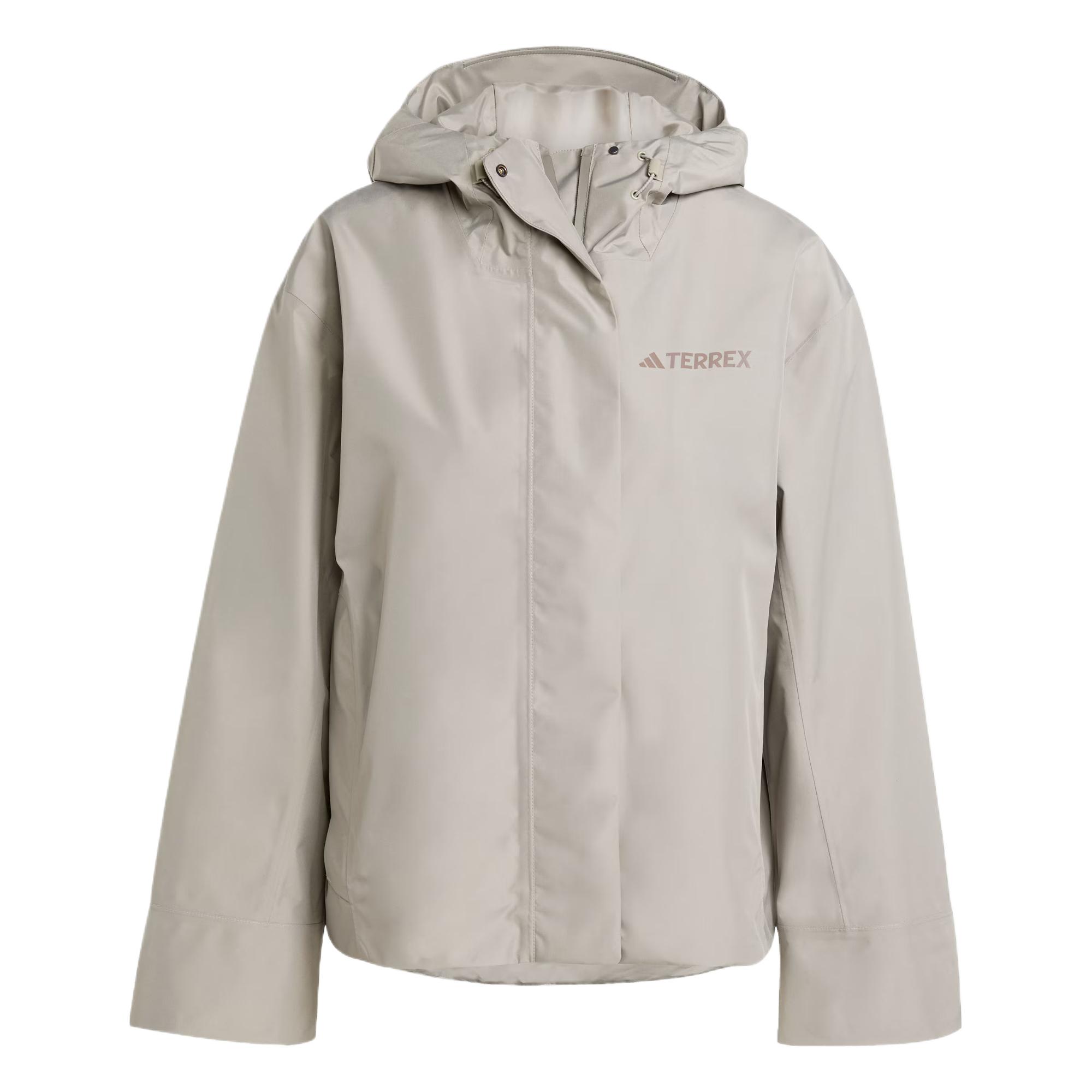 

Adidas Terrex Куртка с капюшоном, приятная к коже, удобная, однотонная, водонепроницаемая, ветрозащитная, женская куртка JV8717 L