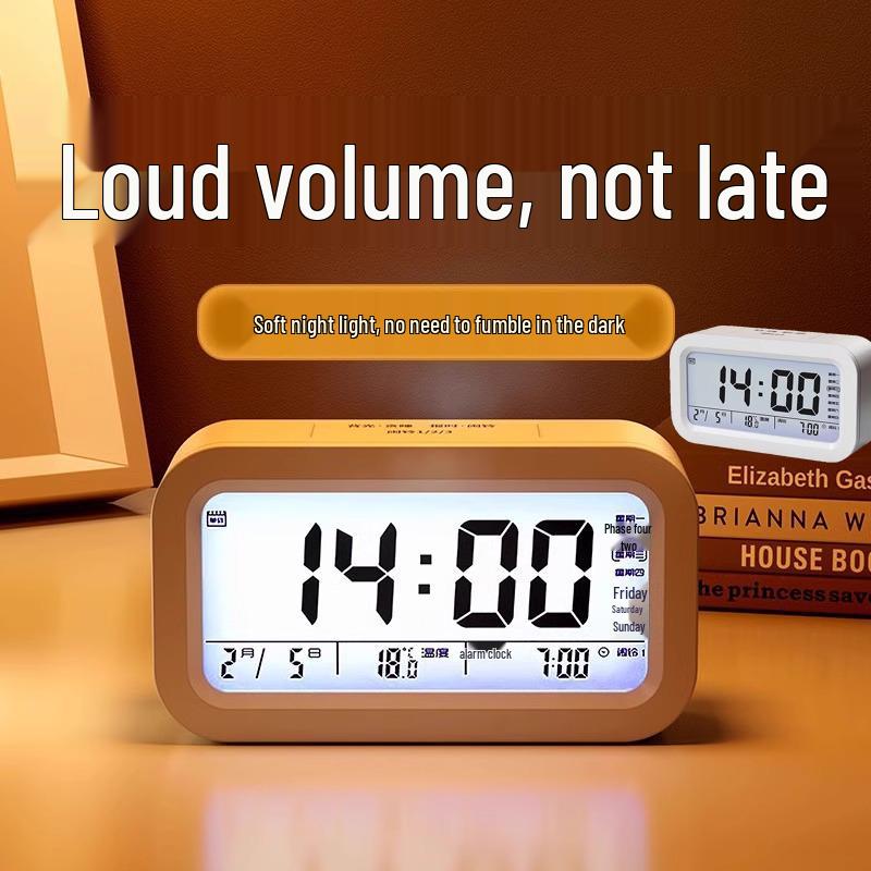 Smart Multi-Function Silent Alarm Clock for Students and Kids, with Large Volume and Charging Feature