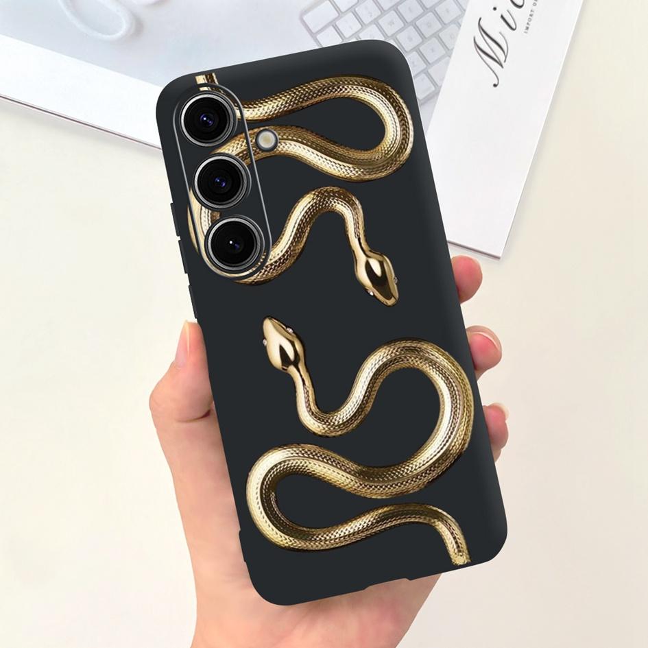 For Samsung Galaxy S24 Plus Case Lovely Yellow Duck Astronaut Matte Silicone Soft Cover For Samsung S 24 S24 Ultra S24+ 5G Funda