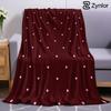 Burgundy Polka Dots Ultra Soft Sherpa Fleece Blanket Fluffy Warm Halloween Cozy Throw for Sofa Couch Bedroom Gift All Season
