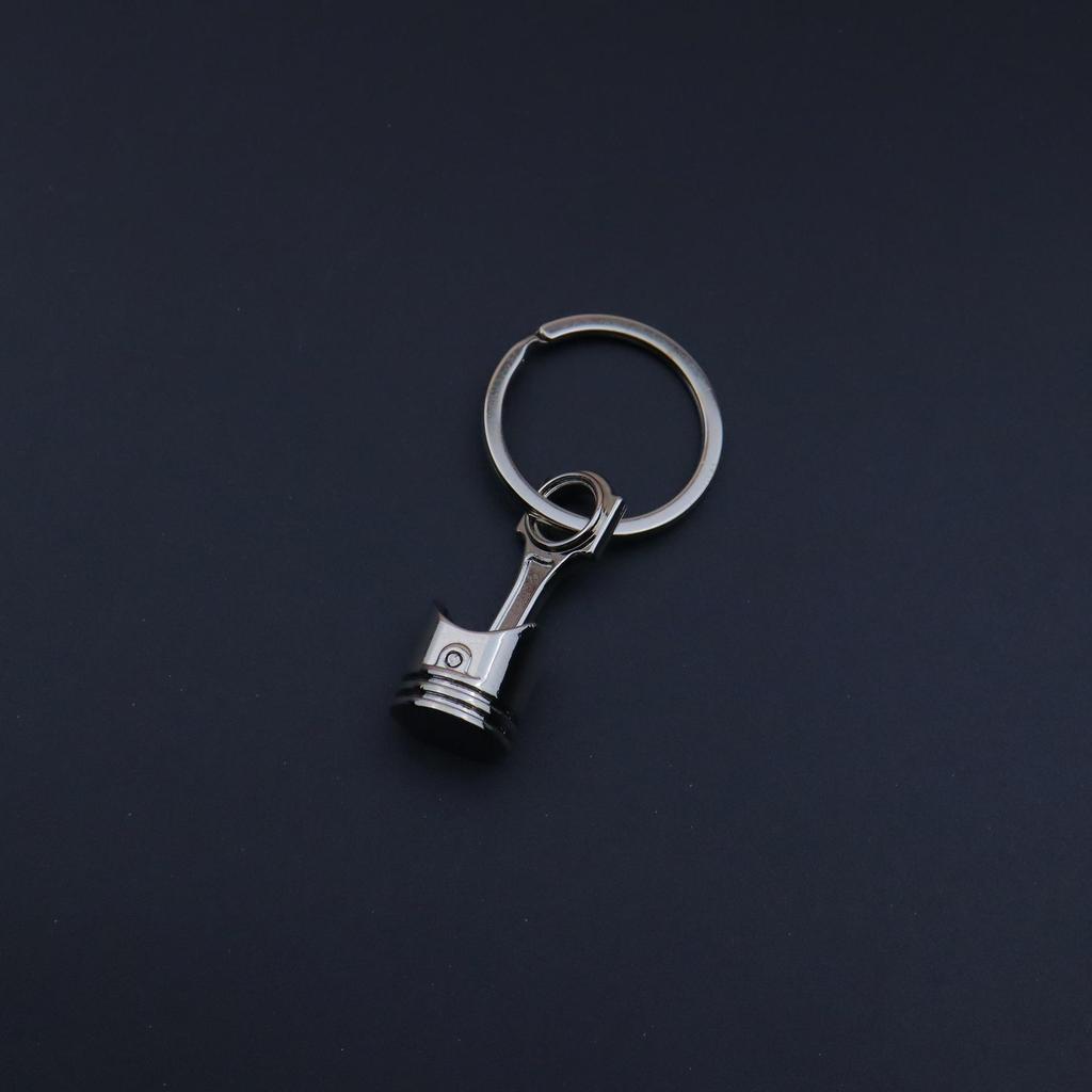 Ratchet Wrench & Piston Keychain: Car and Motorcycle Wheel Hub Modification Gift