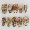 24Pcs Pink Almond False Nails Butterfly Ballet with French Design Wearable Fake Nails Simple Artificial Press on Nails Tips Art