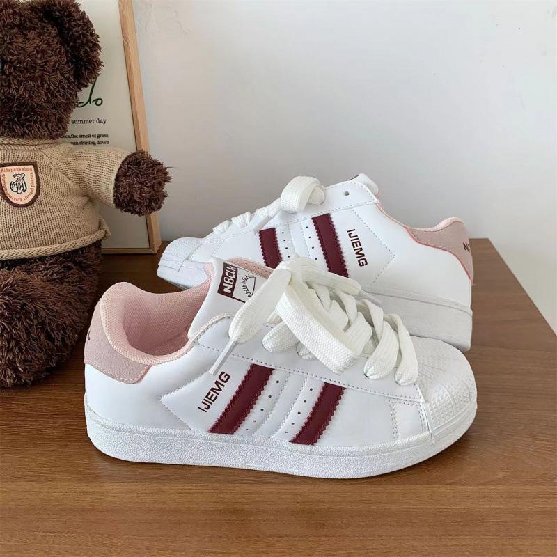 Niche Korean version of shell head white shoes women's ins tide 2025 new versatile breathable student leisure sports shoes