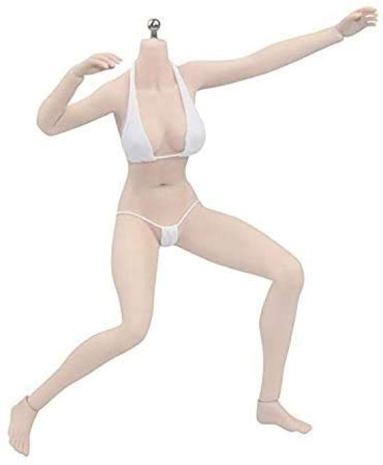 [TOYBARJAPAN] 16 Action Figure TBLeague Asian Slender Shot Type Super Flexible Seamless Female Body Pale Skin (White Skin Color) Bust Size M