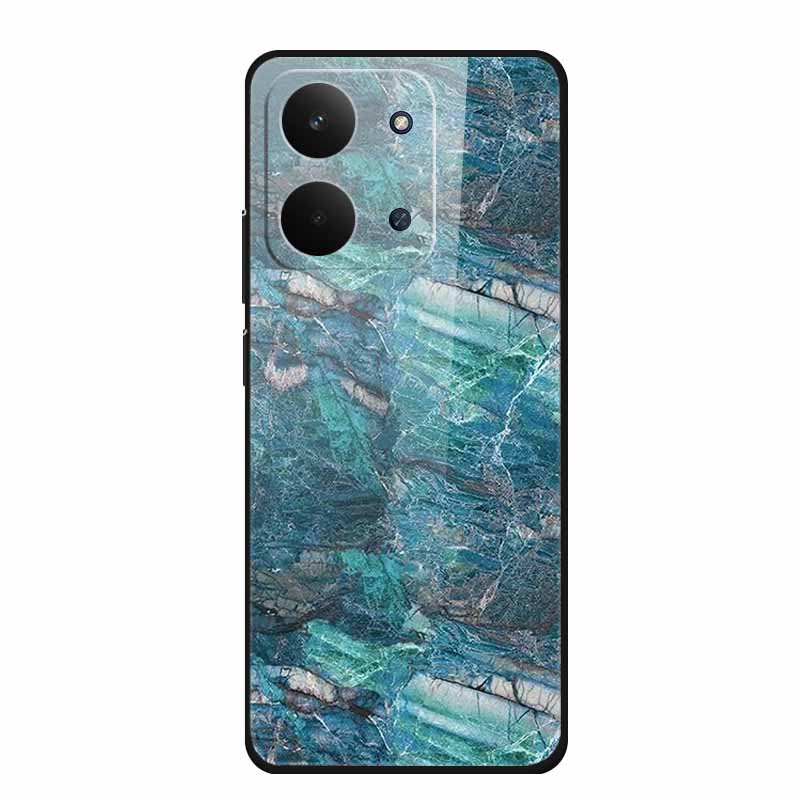 

Tempered Glass Case For Redmi 15C 4G Luxury Marble Phone Case 6.9 Hard Back Cover Soft Bumper For Redmi 15 C Case Protector Bag -Redmi 15C 4G 171mm