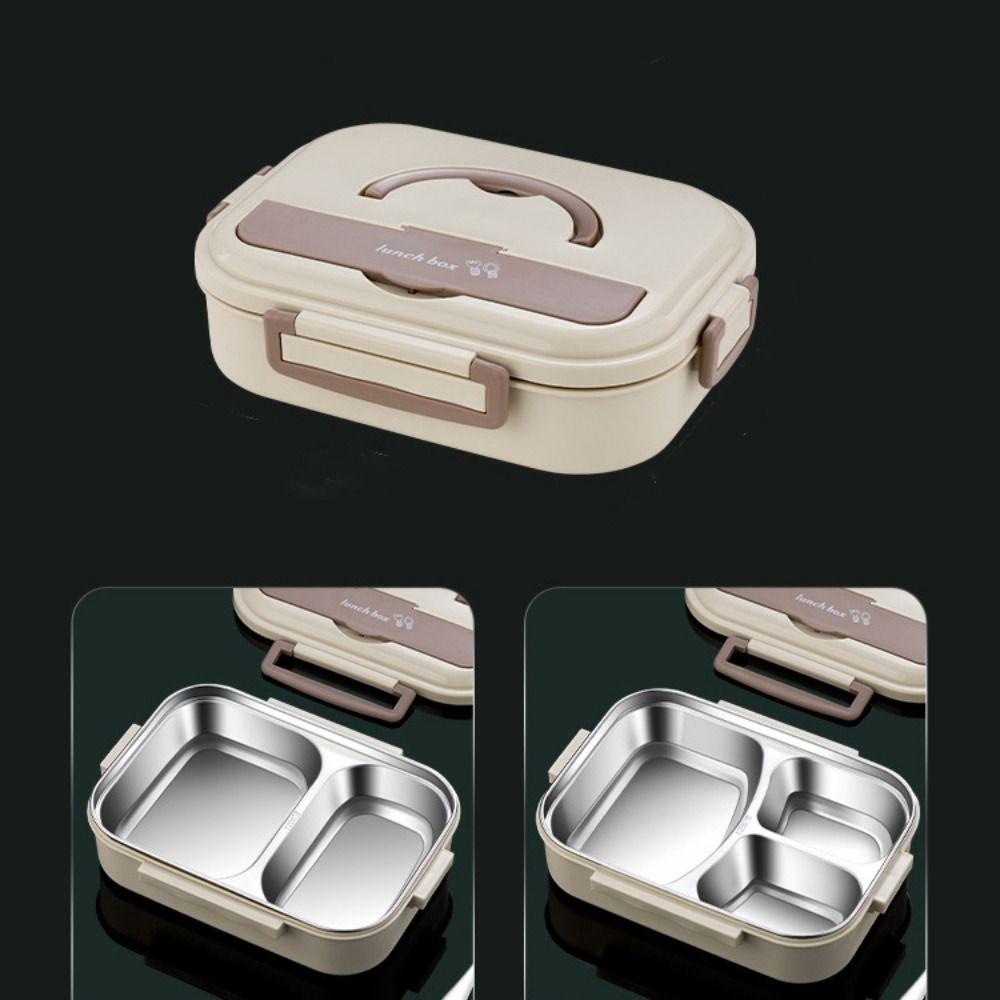Leak-Proof Insulated Lunch Box Stainless Steel Partition Lunch Box Food Container  Office Worker