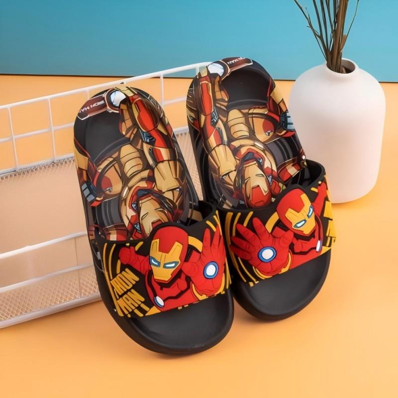 

Kids Slippers for Boys Summer Beach Indoor Slippers Cartoon Spiderman Home Soft Non-Slip Children Slippers Garden Shoes 24-25-insole15.5cm