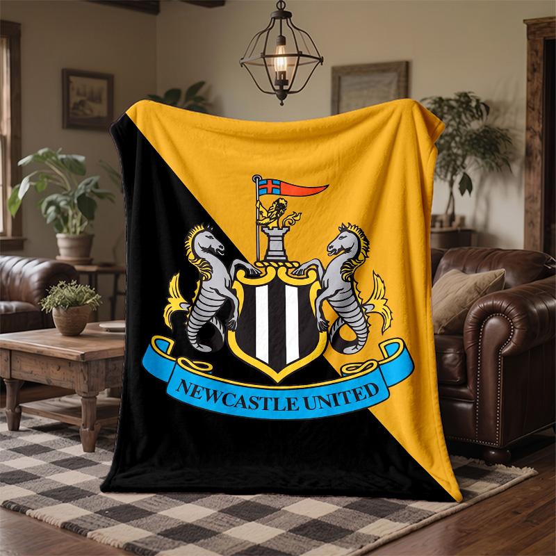 Coperta in Flanella con Stampa del Newcastle United Calcio Morbida Calda Coperta da Divano Letto per Casa Ufficio Camera da Letto