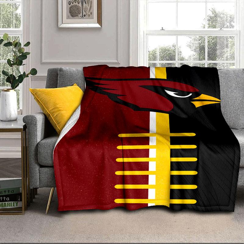 Arizona Cardinals Flag Portable Blanket/Soft Blanket Bedding Blanket Suitable for Travel Camping Living Rooms Offices Sofas Fan Gifts