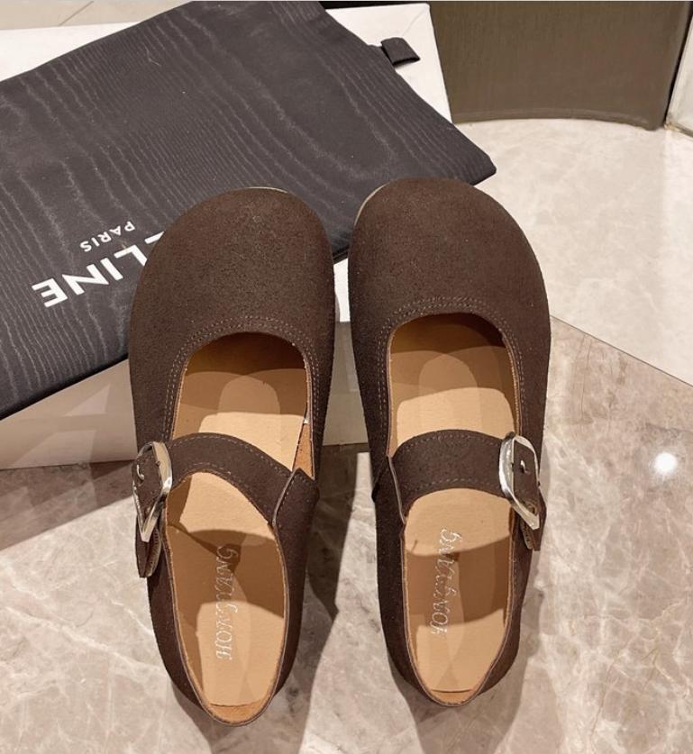 French Flat Mary Jane Shoes Women's New Retro All-match Light Loafers Women Soft-soled Driving Shoes Moccasin Zapatos