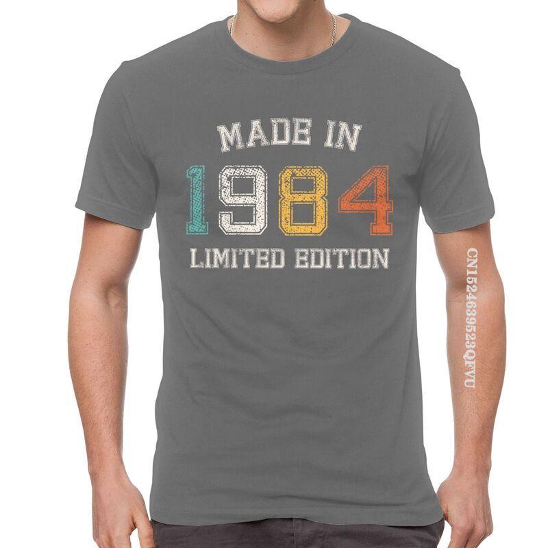 Born In 1984 Tshirts Men Men Streetwear T Shirts Made In 1984 Birth Year EMO Men  Tshirt Cotton Oversized Tee Tops Clothes