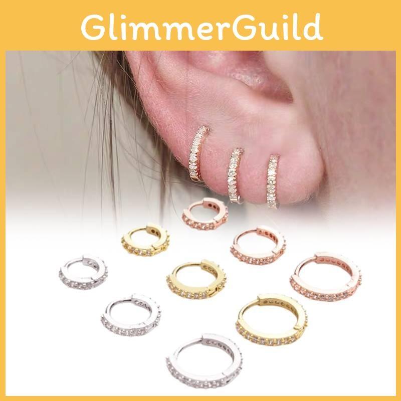 1pcs Round Small Tiny Huggie Hoop Earrings Jewelry Accessories Decorations Gifts