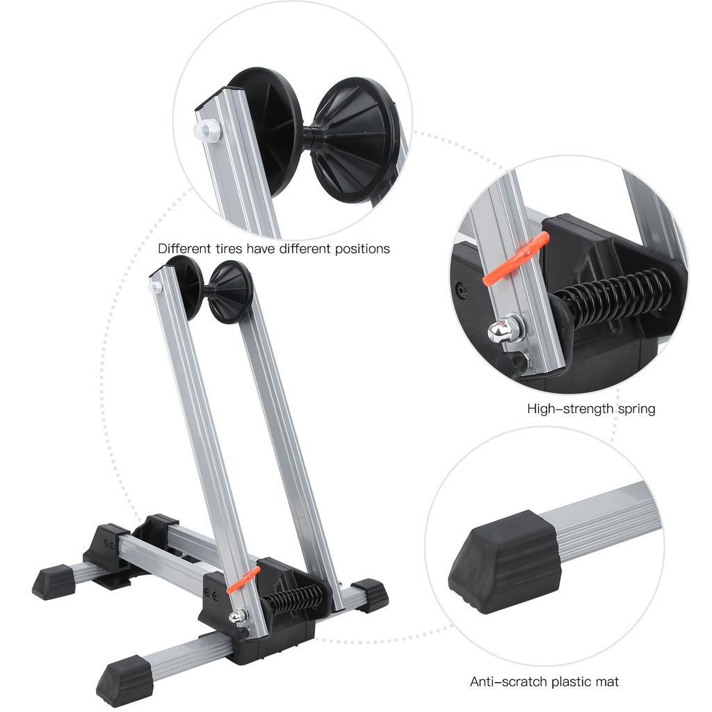 Foldable Wheel Stand Holder Mountain Bike Floor Parking Rack Repair Support