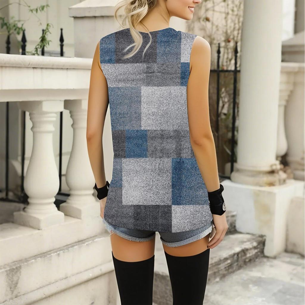 Women's V-neck Fashion Casual Floral Print Summer Vest Top