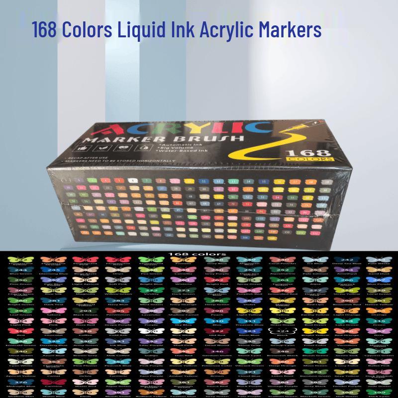 Direkt-Tinten-Acrylmarker Pinselstift mit weicher Spitze, Große Kapazität, Übermalbar, Nicht unter Druck.