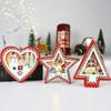 Wood Christmas Led Pendant Glowing Xmas Tree Holiday Farmhouse Decoration