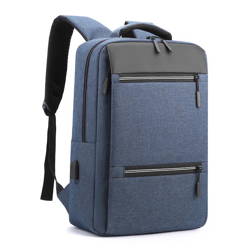 

Деловой рюкзак для ноутбука, дорожная сумка большой вместимости с регулируемыми плечевыми лямками для школы, улицы, путешествий синий