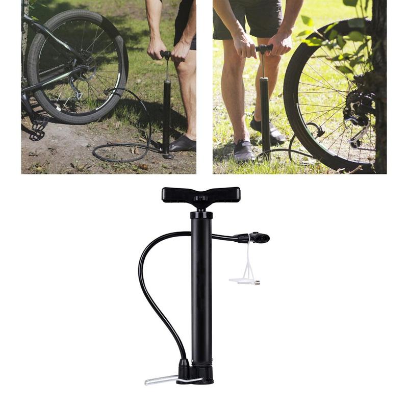 Manual Bicycle Tire Air Pump Bicycle Pump Suitable For Road And Mountain Bikes Portable Ground Pump Presta Valve Adapter