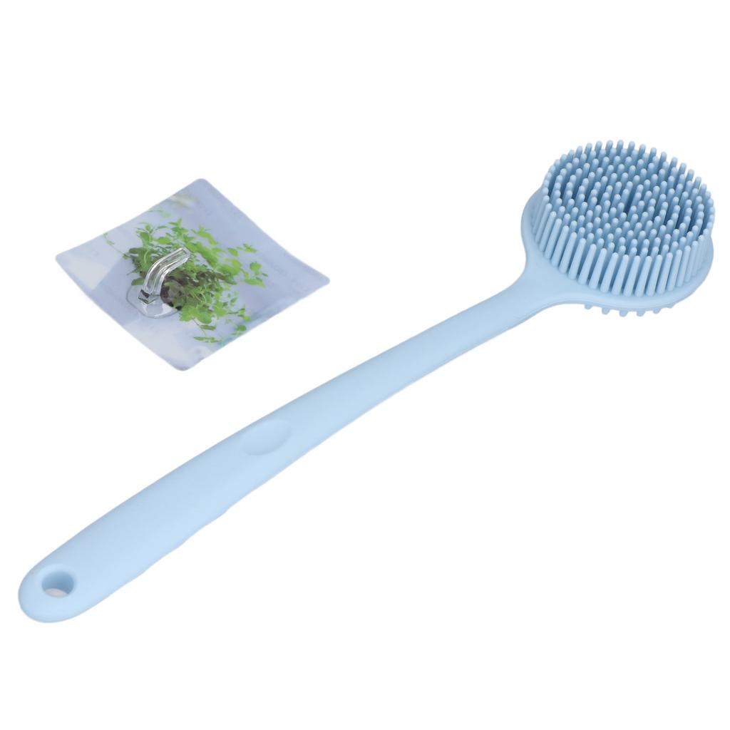 Silicone Back Brush Dual Sided Thickening Anti Slip   Handle Back Scrubber for Shower