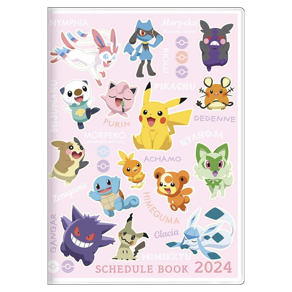 

Sunstar Stationery 2024 S2957523 Планировщик Pokémon, Ежемесячный, A6, Коллекция,