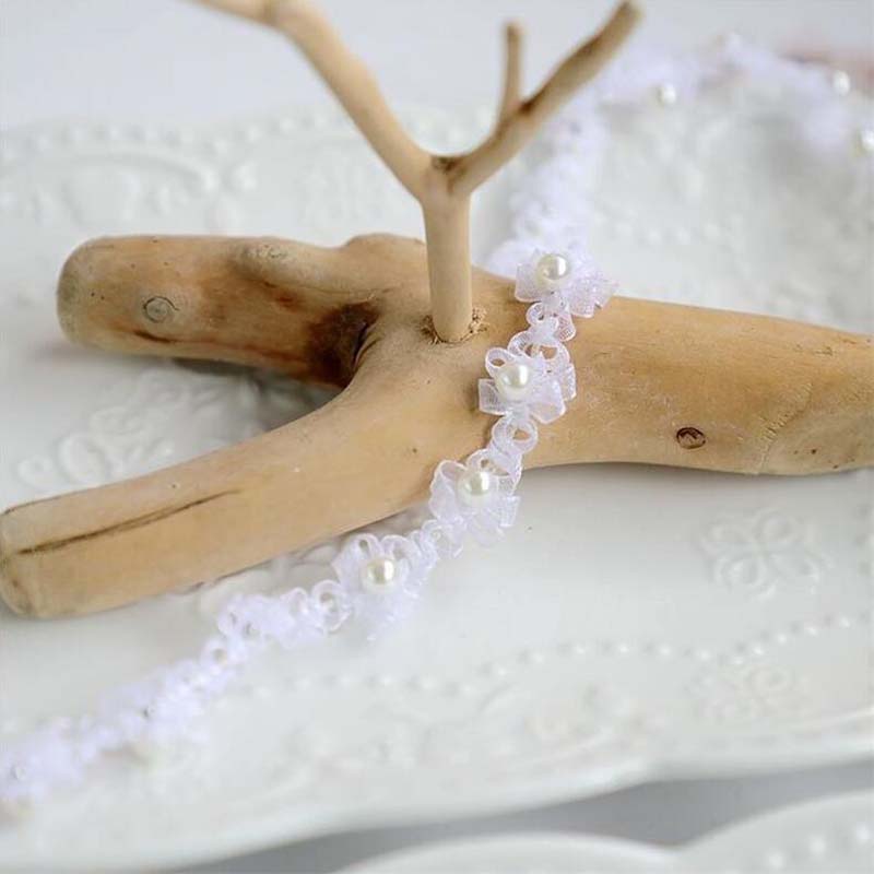 

1 ярд жемчуг вышивка бисер бахрома лента ручная работа своими руками кружево аппликация воротник манжеты ткань для одежды 1,5 см шириной белый