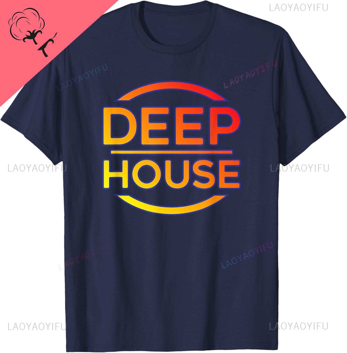 Deep House Shirt Dance Music Festival TShirt Individuality Custom Printed Graphic T Shirts Mens T Shirt Ropa Hombre S