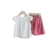 Girls' Sleeveless Ruffled Lace Tank & Shorts Set - Summer 2025 Collection