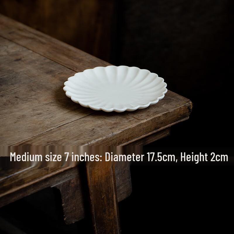 

White Porcelain 3-Compartment Dinner Plate