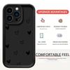Custodia Nera a Cuore Scanalato per iPhone 14/15/16/17 Pro Max