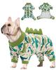 Dinosaur Costume Dog Pajamas, Stretchy Spandex Crystal Velvet Sleepwear Coat Soft Pet Outfit Clothes for All Seasons