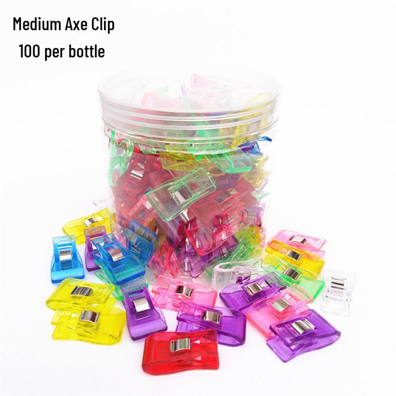 100-Pack Axe White Red Patchwork Edging Sewing Clips