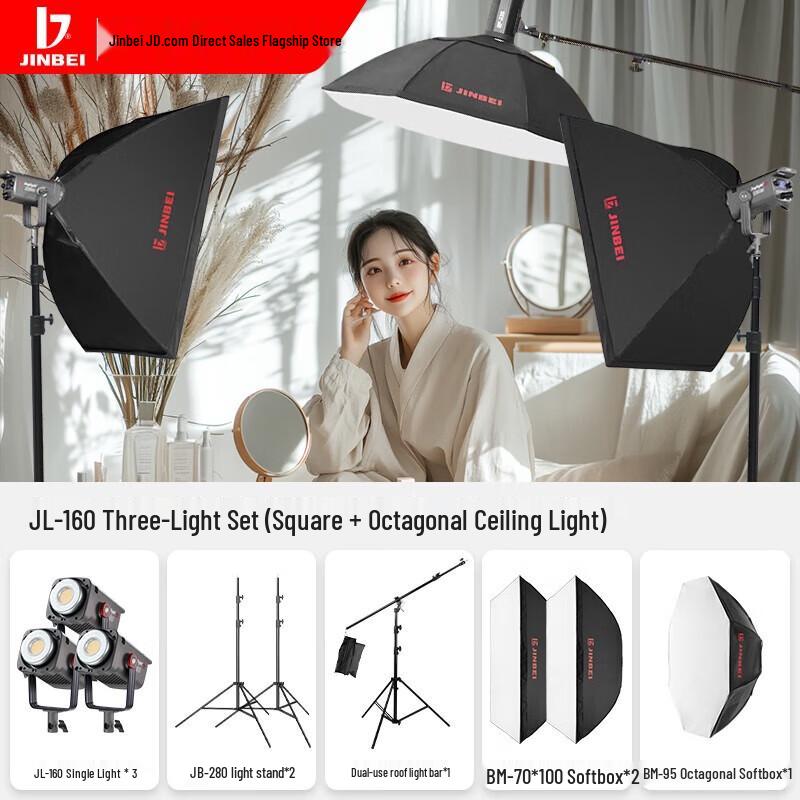 JINBEI JL160W LED Photography & Live Stream Fill Light