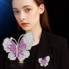 Damen Leichter Luxus Design Elegante Eingelegte Zirkon Farbverlauf Schmetterling Brosche, Vielseitige Und Nischen Designgefühl Brosche