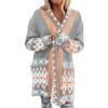 Strickmuster Mittellanger Cardigan-Pullover