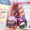 Portachiavi Casco da Rugby Stile Americano Giocattolo in Miniatura
