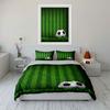 Green field, soccer ball. Bedding sets Duvet cover sets Duvet covers Pillowcases(1 * Duvet Cover 2 * Pillowcases without duvet insert)