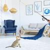 Plastic Simulation Telescopic Pet Cat Funny Teaser Dangler Rod Stick with   Catnip Interactive Training Toy