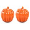 AB34- Small Halloween Pumpkin Container Canister, Fall Candy Bowl With Lid For Festival Party Table Decor