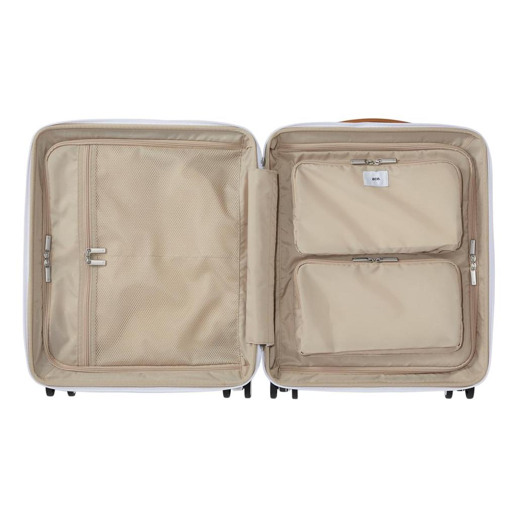 carry carry S 1 night 2 2 nights 3 front caster double wheel tote bag Furknit Z white [ACE TOKYO] Suitcase, case, bag, carry-on, size, days, days,