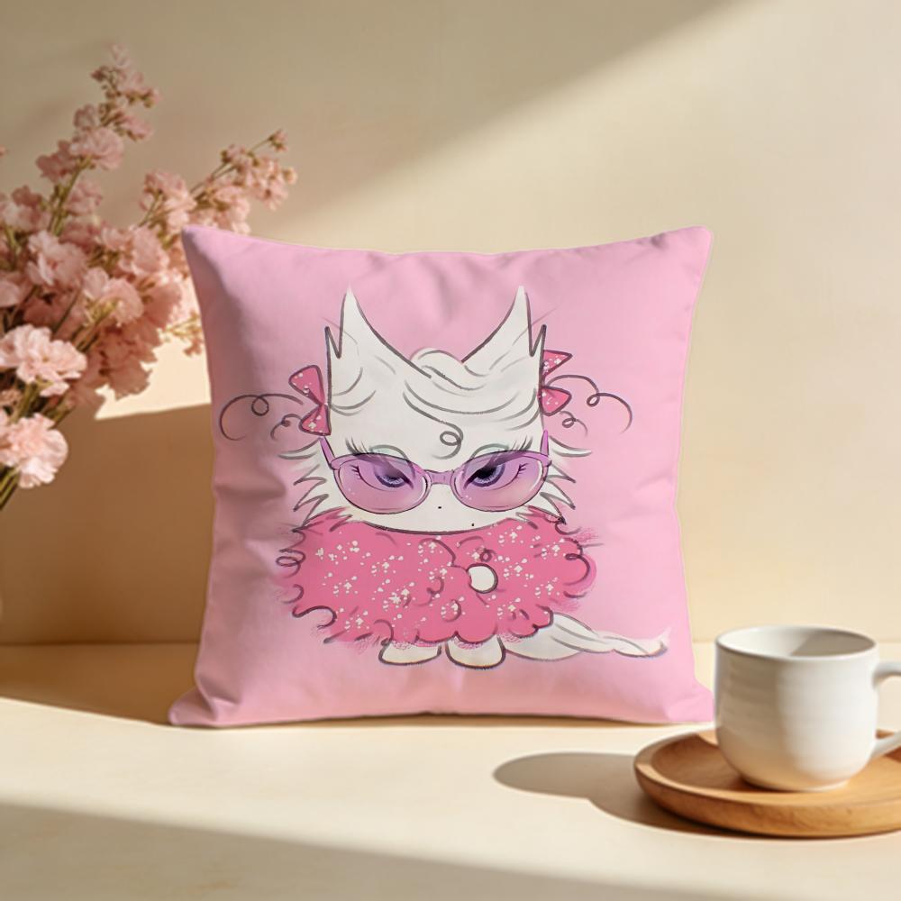Soft Pink Kitten Cushion Cover Soft Pillow Cases for Home Bedroom Living Room Sofa