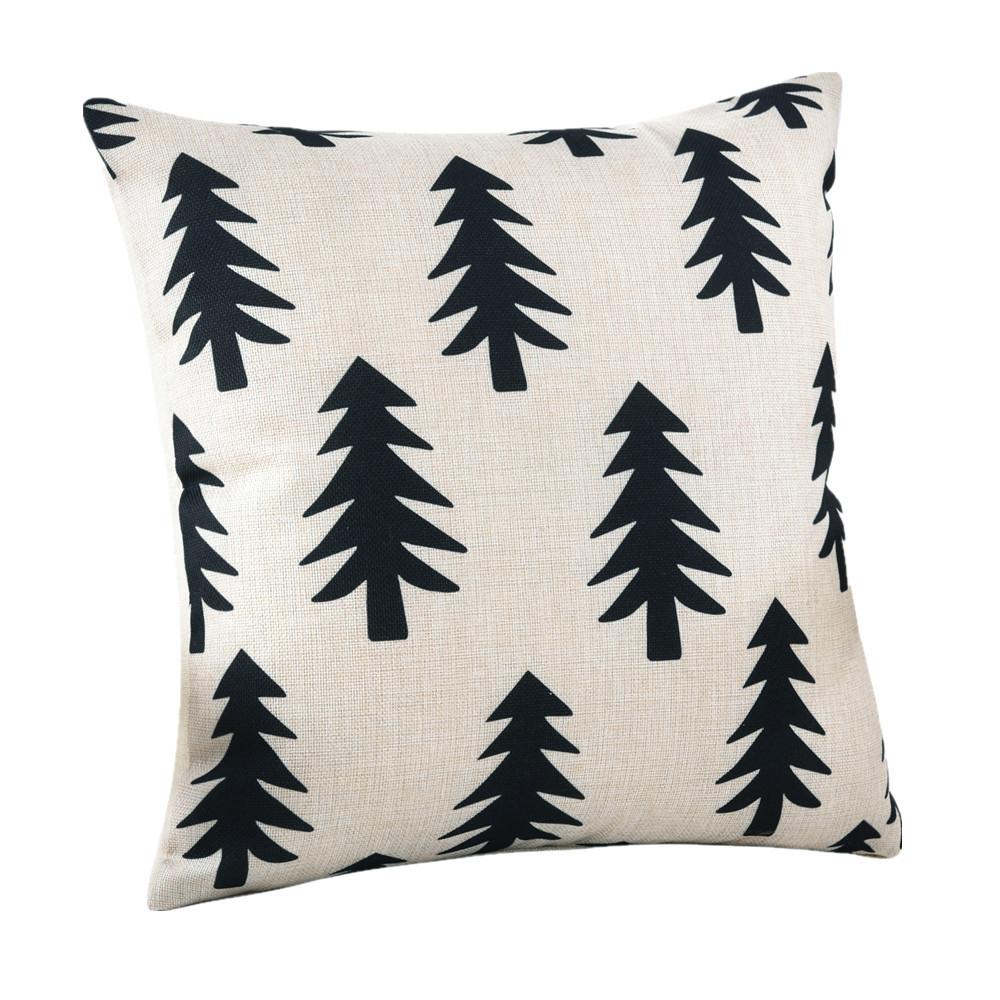 45x45cm Vintage Geometric Printed Sofa Cushion Cover Cotton Linen Home Chair Seat Waist Throw Pillowcase