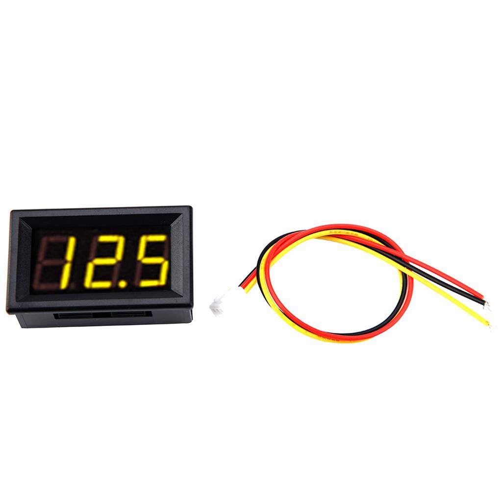 0.56" 3 Wire Digital LED Voltmeter Voltage Meter Panel with Reverse Protection DC0100V (Yellow