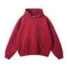 Unisex Übergroßer Kapuzenpullover mit überschnittenen Ärmeln Warmes Fleece-Futter Einfarbige Lässige Winteroberseite