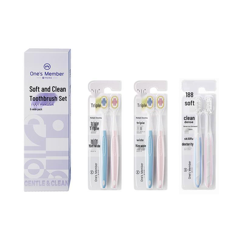

One s Member Soft Bristle Wide Head Toothbrush - 6-Pack