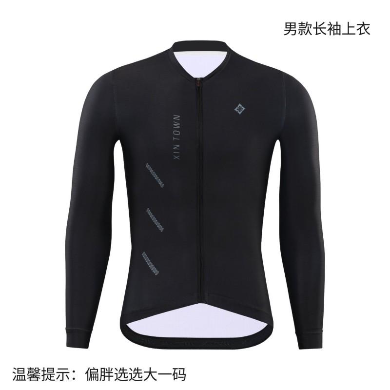 Mens Womens Cycling Jersey Long Sleeve Quick Dry Breathable Bike Shirt Road