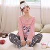 Women's Spring/Autumn Cotton Pajama Set with Built-in Bra, 2025 Model, Cute Dog Print, Indoor/Outdoor Wear