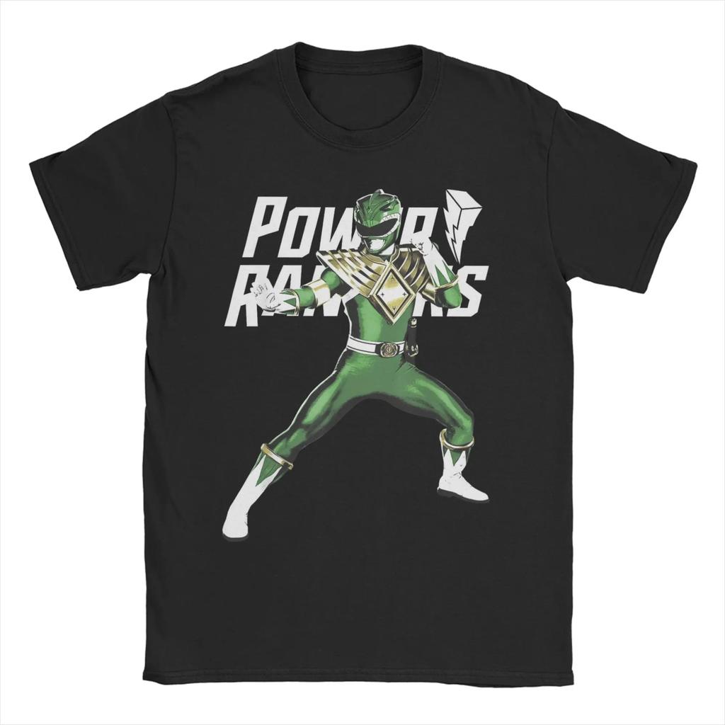 90s Green Power Rangers Unisex Unisexs T Shirt Novelty Tees Short Sleeve O Neck TShirt 100 Cotton Adult Clothing