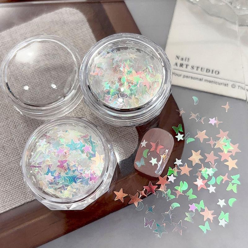 1Box Nail Art Super Glitter Sequins Holographic Northern Nail Art Sequins Lights Laser Flakes Sticker Diy Accessories Manicure